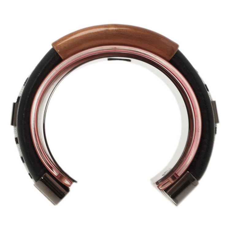 Pre Owned Missoni Three Strands Multicolor Silver Tone Bracelet