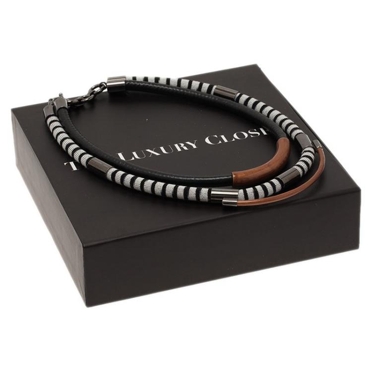 Pre Owned Missoni Three Strands Multicolor Silver Tone Necklace