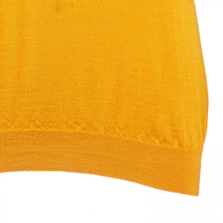 Pre Owned Missoni Yellow Cashmere Silk Sweater M