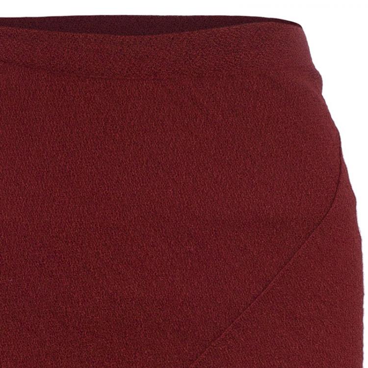 Pre Owned Missoni Red Mohair Skirt S