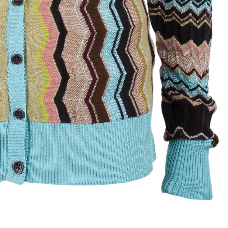 Pre Owned Missoni Printed Waves Cardigan XL