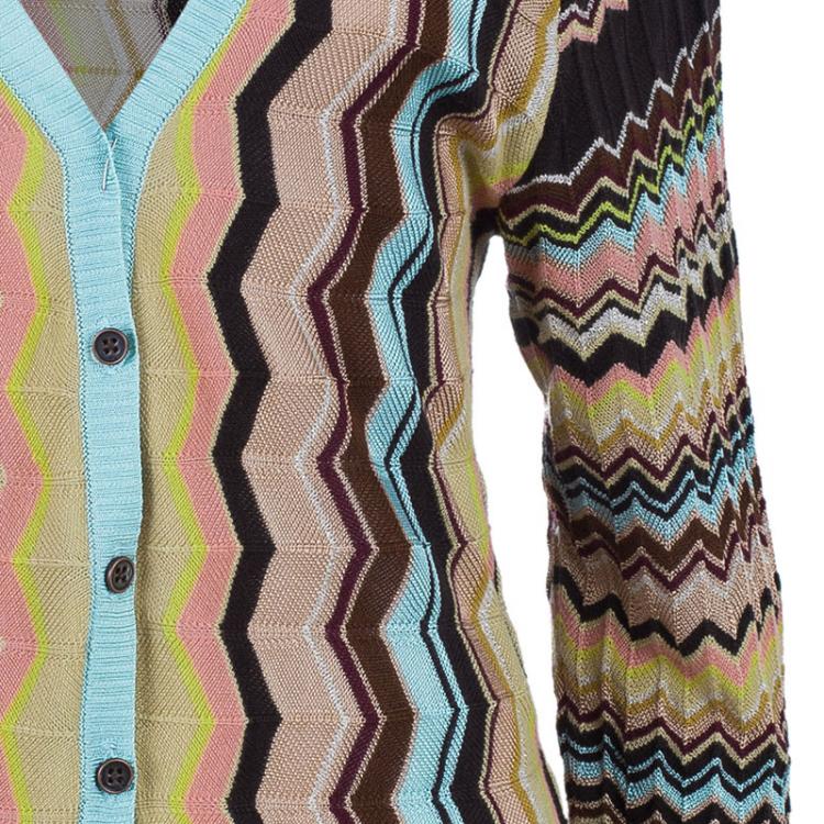 Pre Owned Missoni Printed Waves Cardigan XL