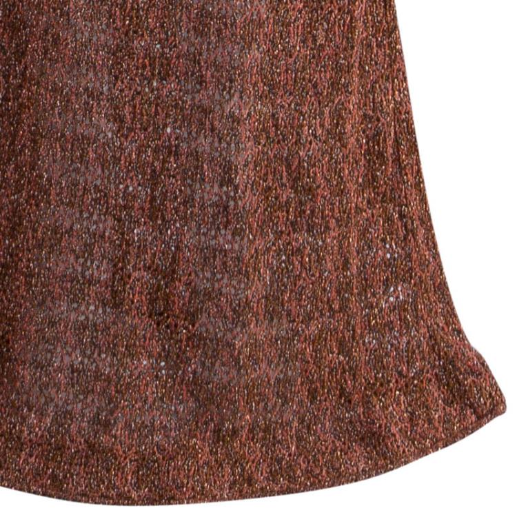 Pre Owned Missoni Mahogany Metallic Knit Gown S