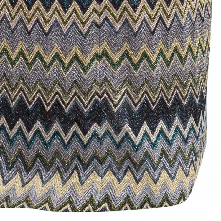 Pre Owned Missoni Multicolor Metallic Knit Maxi Skirt M