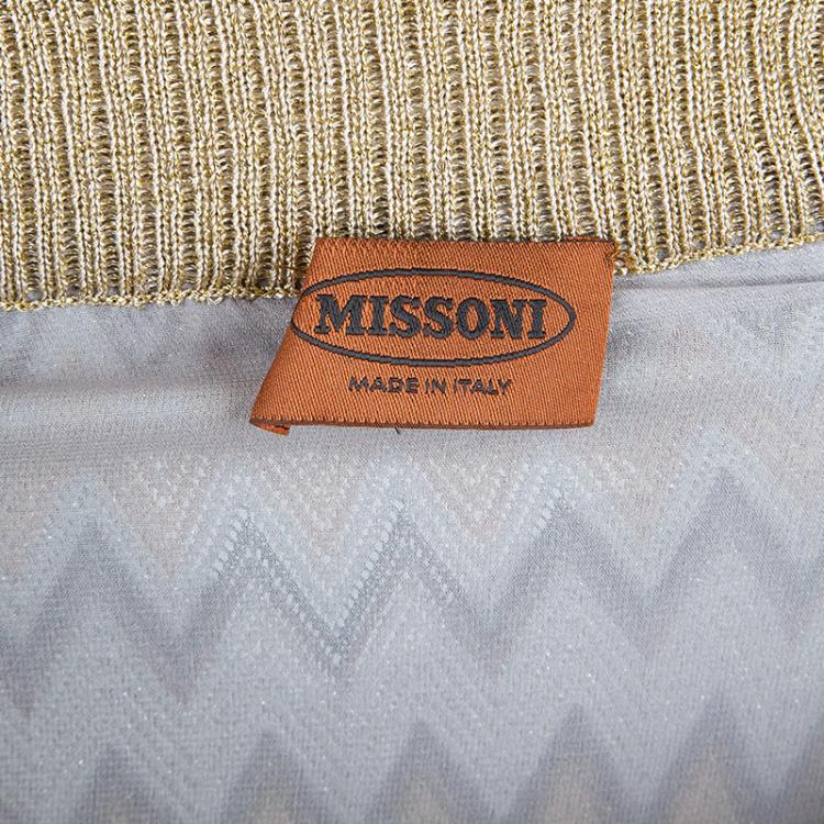 Pre Owned Missoni Multicolor Metallic Knit Maxi Skirt M