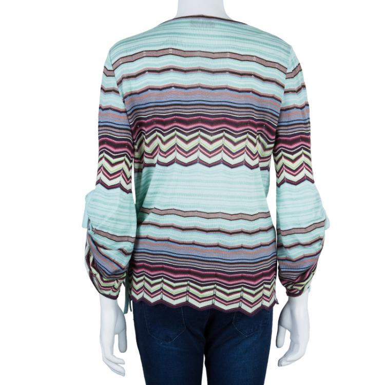 Pre Owned Missoni Wrap Printed Top M
