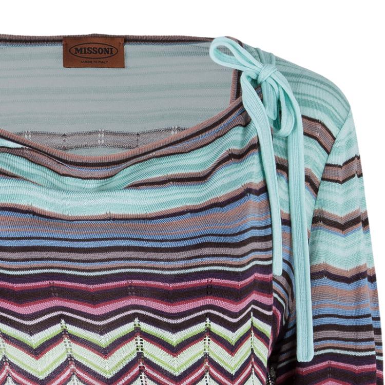Pre Owned Missoni Wrap Printed Top M