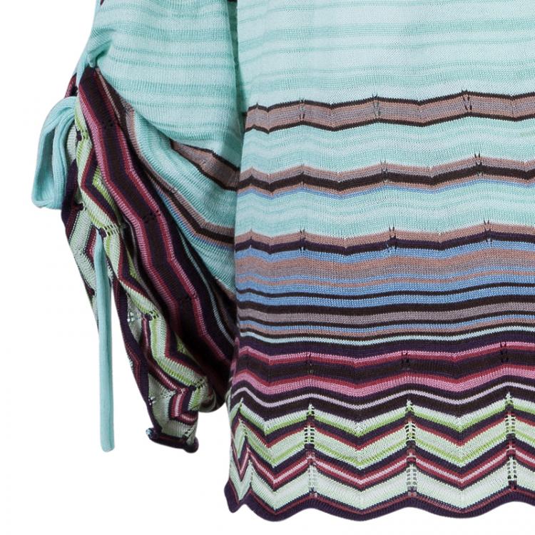 Pre Owned Missoni Wrap Printed Top M