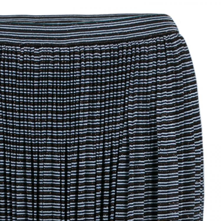Pre Owned Missoni Multicolor Striped Knit Maxi Skirt M