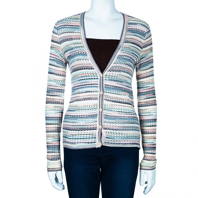 Pre Owned Missoni Multicolor Cardigan L