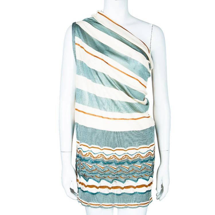Pre Owned Missoni Multicolor One Shoulder Dress M
