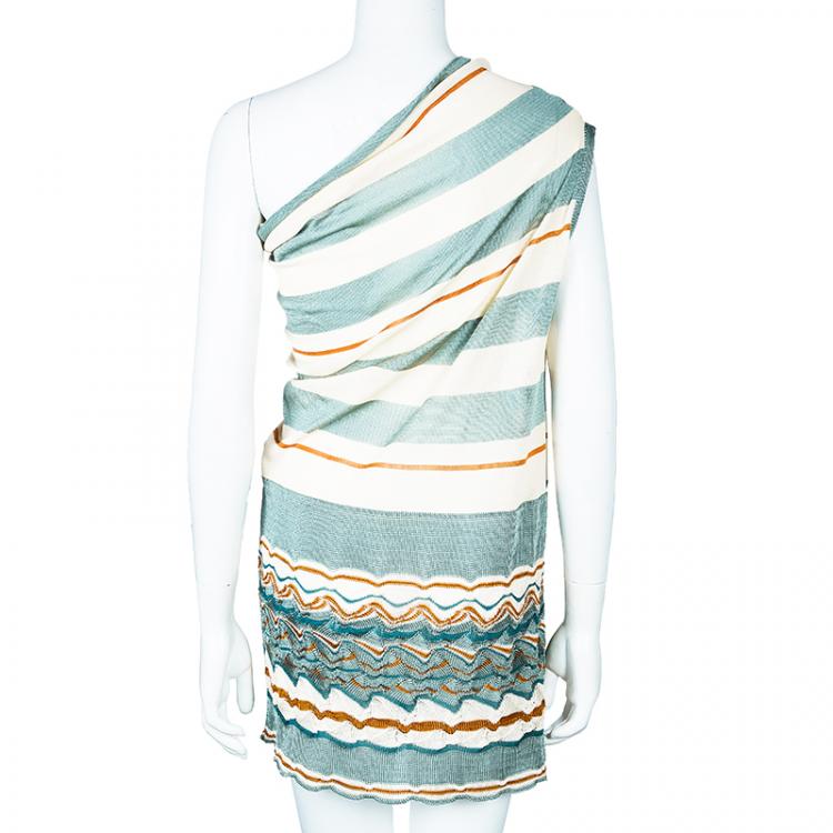 Pre Owned Missoni Multicolor One Shoulder Dress M