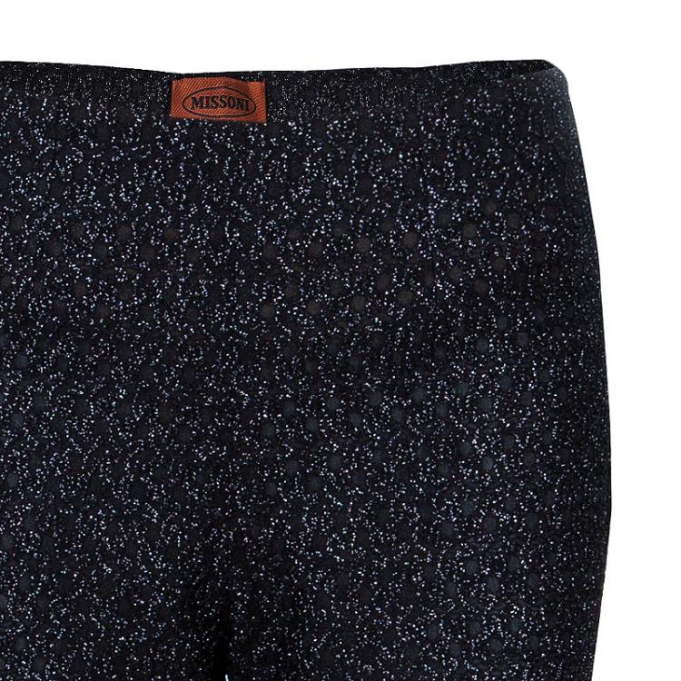 Pre Owned Missoni Black Metallic Detail Trousers M