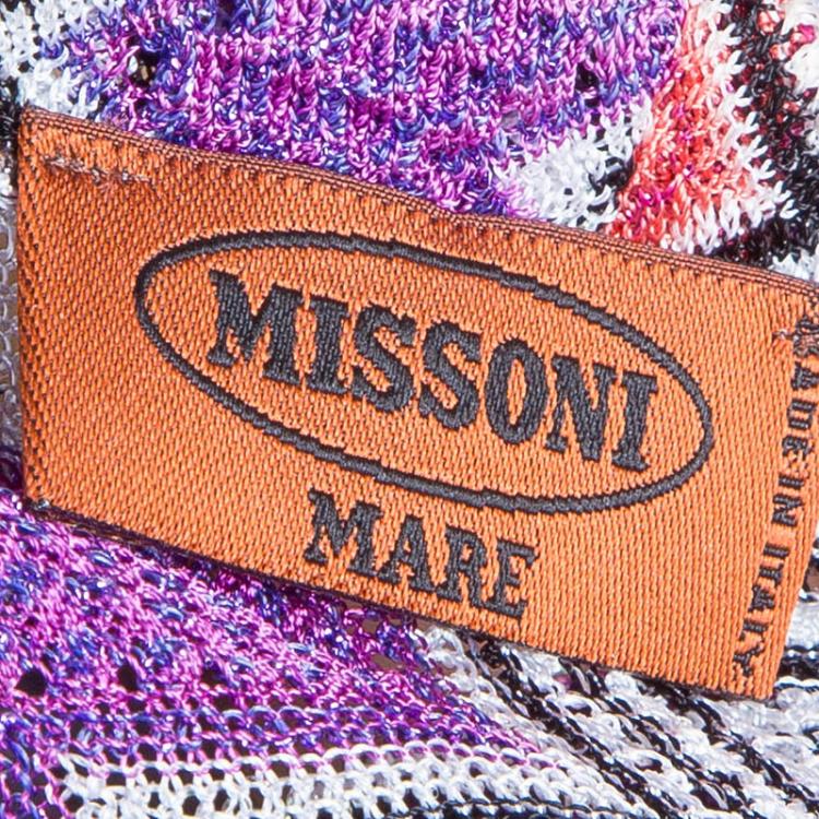 مملوكة مسبقًا Missoni Mare Knit Multiprint Beach Cover Dress L