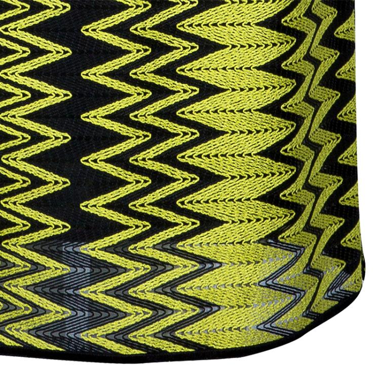 Pre Owned Missoni Green Zig-Zag Belted Dress S