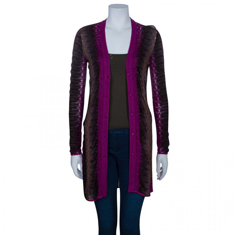 Pre Owned Missoni Multicolor Long Cardigan S