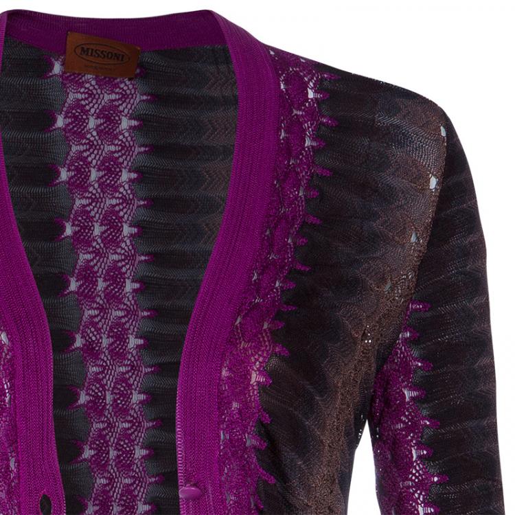 Pre Owned Missoni Multicolor Long Cardigan S