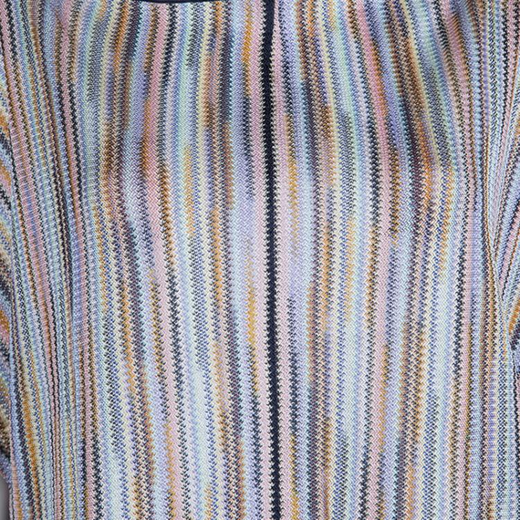 Pre Owned Missoni Mare Multicolor Striped Knit Tunic M