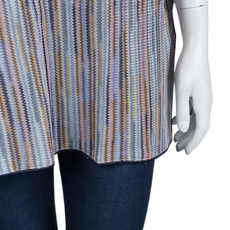 Pre Owned Missoni Mare Multicolor Striped Knit Tunic M