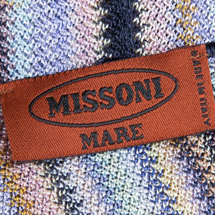 Pre Owned Missoni Mare Multicolor Striped Knit Tunic M