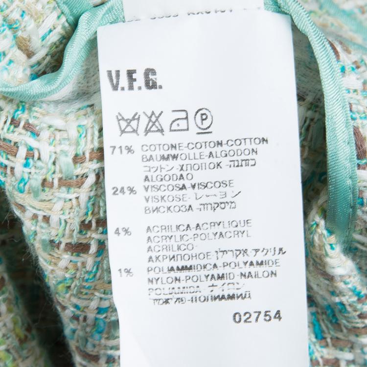 Pre Owned Missoni Green Textured Weave Pant Suit M