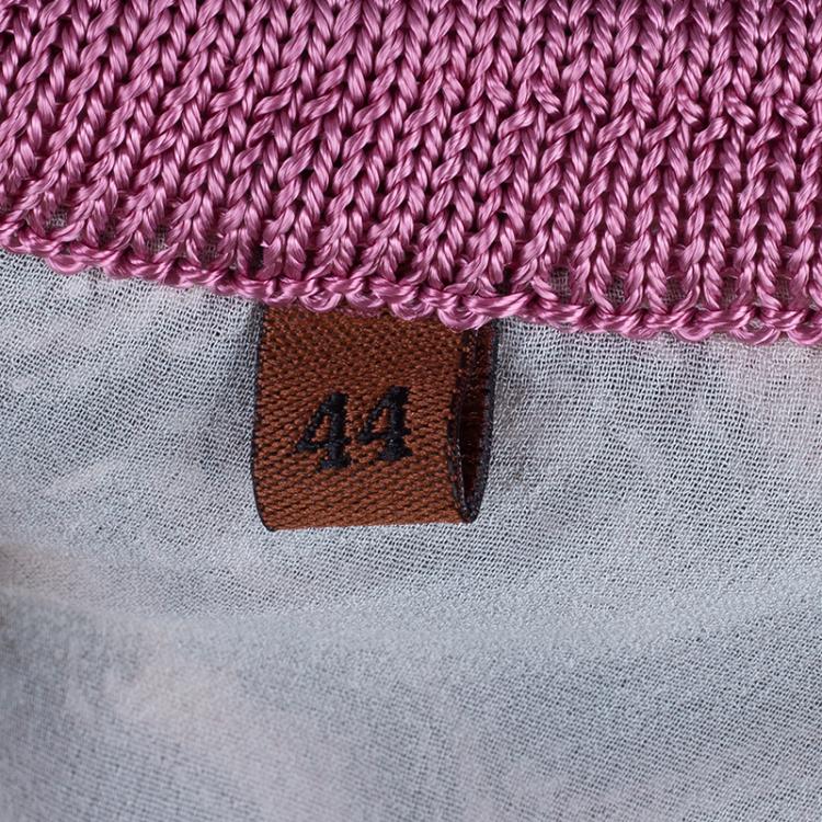 Pre Owned Missoni Multicolor Crochet Knit Dress M