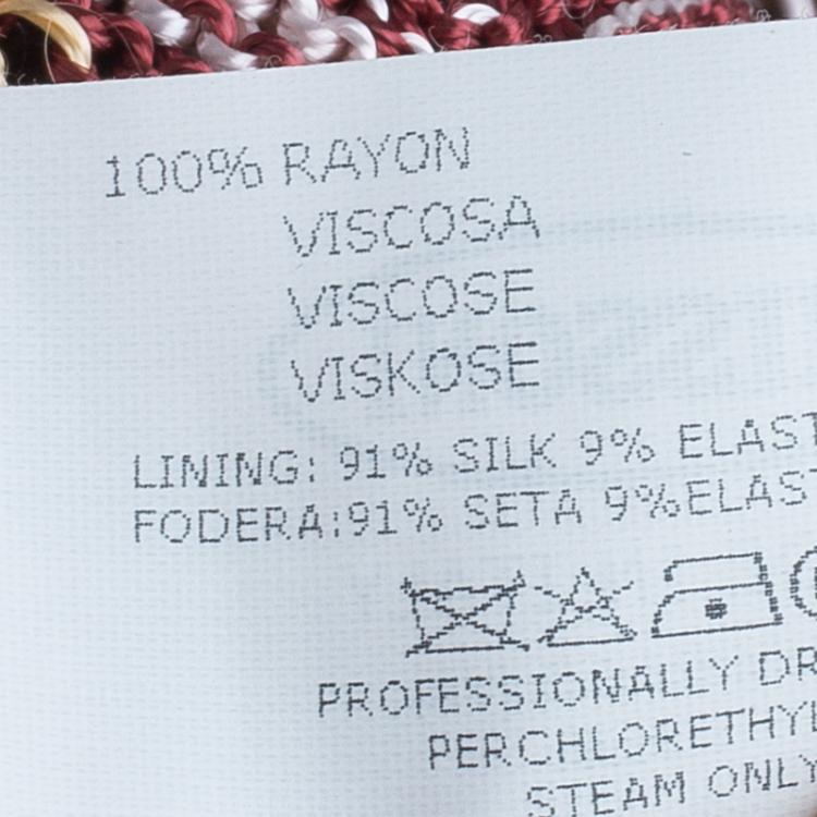 Pre Owned Missoni Multicolor Crochet Knit Dress M