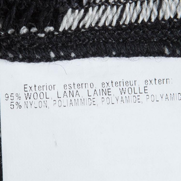 Pre Owned Missoni Monochrome Knit Contrast Lining Detail Backless Dress S
