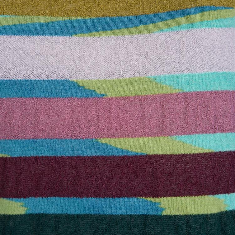 Pre Owned Missoni Multicolor Striped Knit Sleeveless Top L