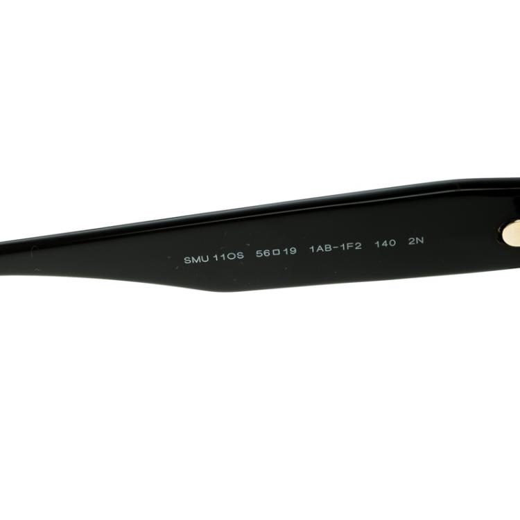 Pre Owned Miu Miu Black/Brown SMU110S Rasoir Sunglasses