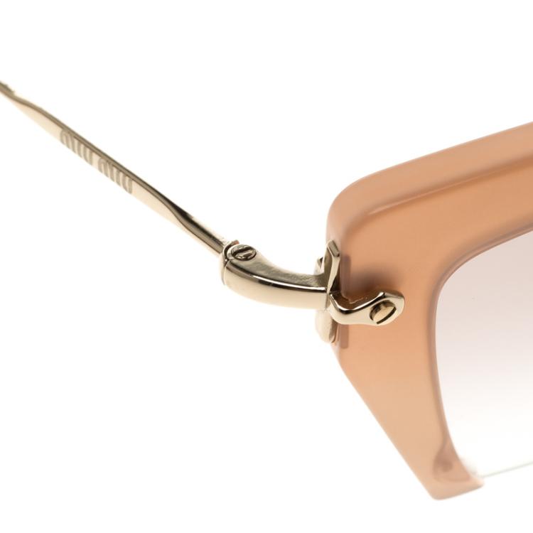 Pre Owned Miu Miu Pink SMU10Q Cut Out Sunglasses