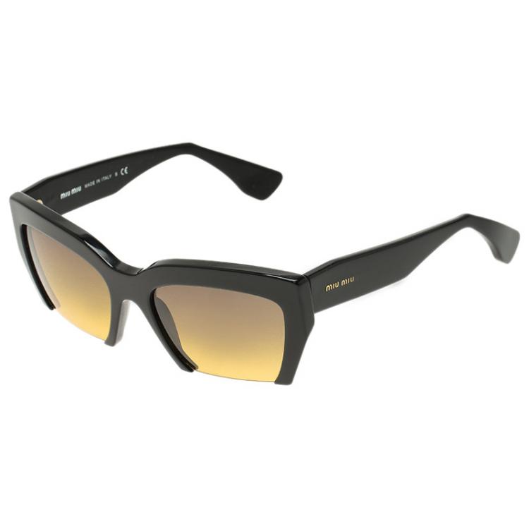Pre Owned Miu Miu Black Rasoir Half Rim Sunglasses