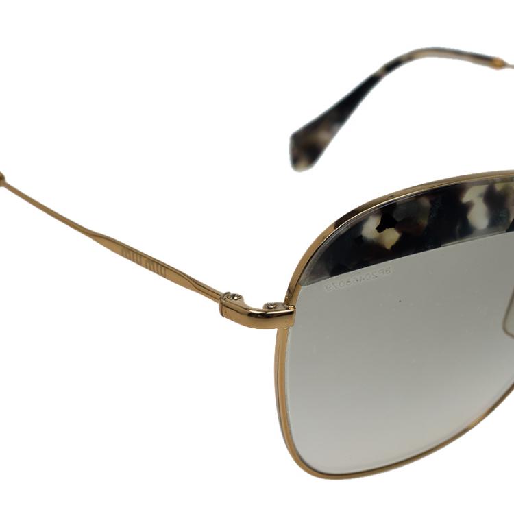 Pre Owned Miu Miu Grey Noir SMU 53Q Sunglasses