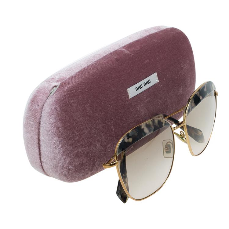 Pre Owned Miu Miu Grey Noir SMU 53Q Sunglasses