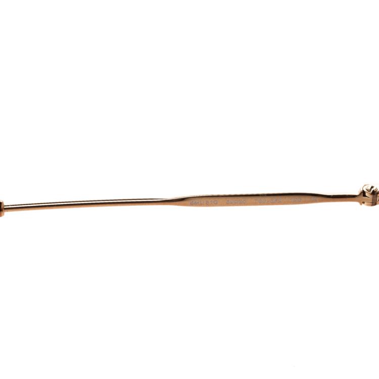 Pre Owned Miu Miu Gold/Grey SMU51Q Round Sunglasses 