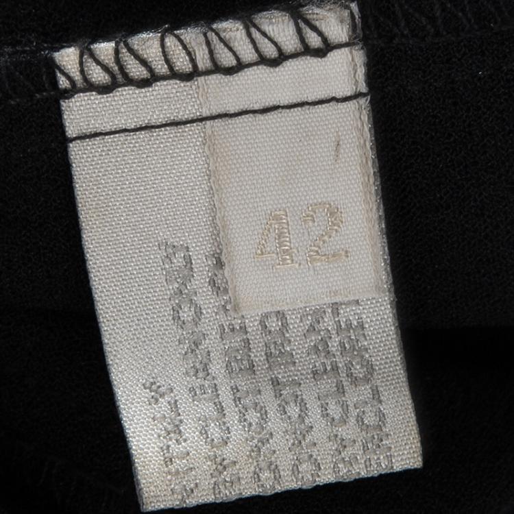 Pre Owned Miu Miu Black Crepe Tie Detail Sleeveless Dress M