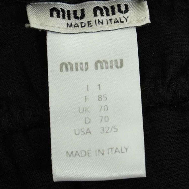 Pre Owned Miu Miu Black Sheer Lace Strappy Top S