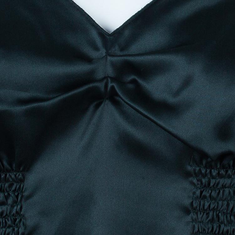 Pre Owned Miu Miu Black Satin Top M