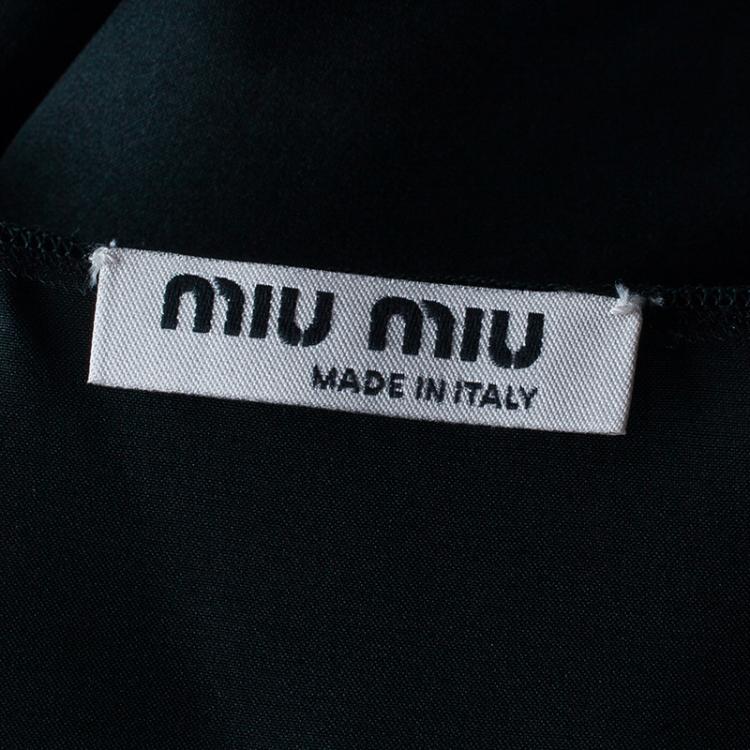Pre Owned Miu Miu Black Satin Top M