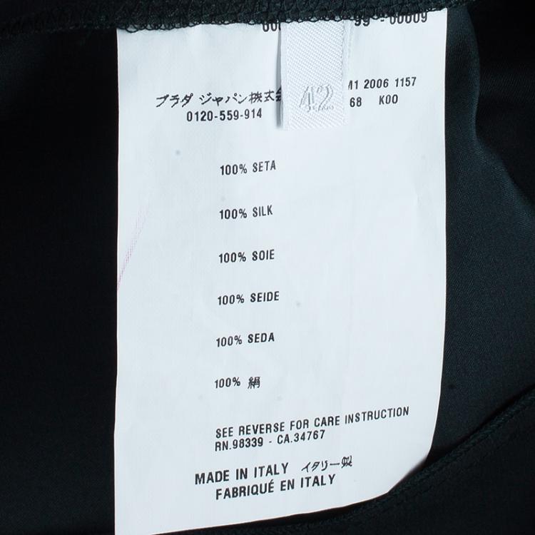 Pre Owned Miu Miu Black Satin Top M