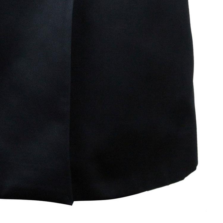 Pre Owned Miu Miu Black Satin Runway Coat M