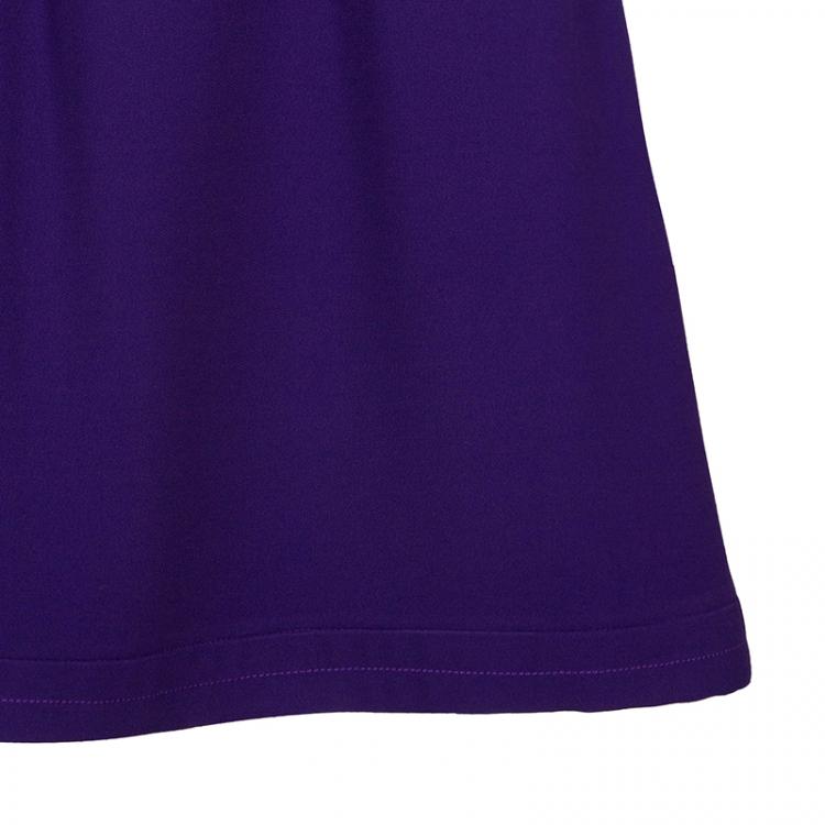Pre Owned Miu Miu Purple Scalloped Dress M