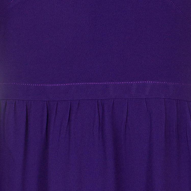 Pre Owned Miu Miu Purple Scalloped Dress M