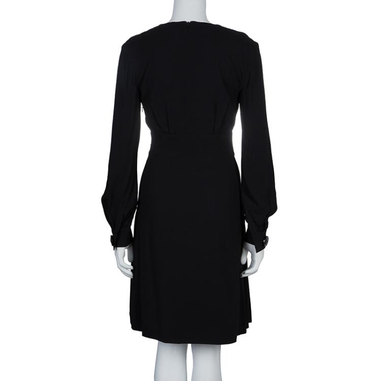 Pre Owned Miu Miu Black Long Sleeve Dress XS