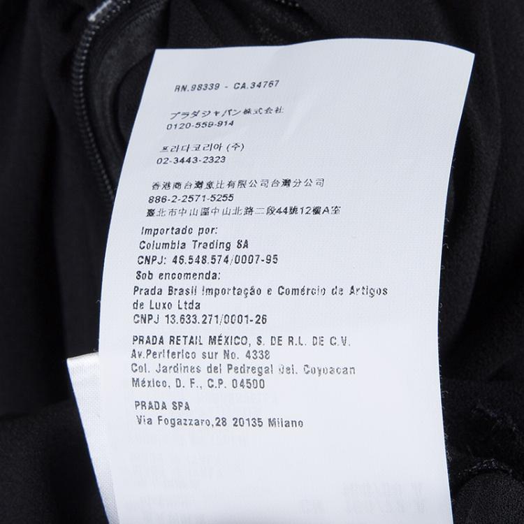 Pre Owned Miu Miu Black Long Sleeve Dress XS