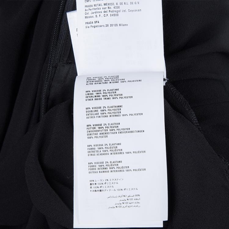 Pre Owned Miu Miu Black Long Sleeve Dress XS