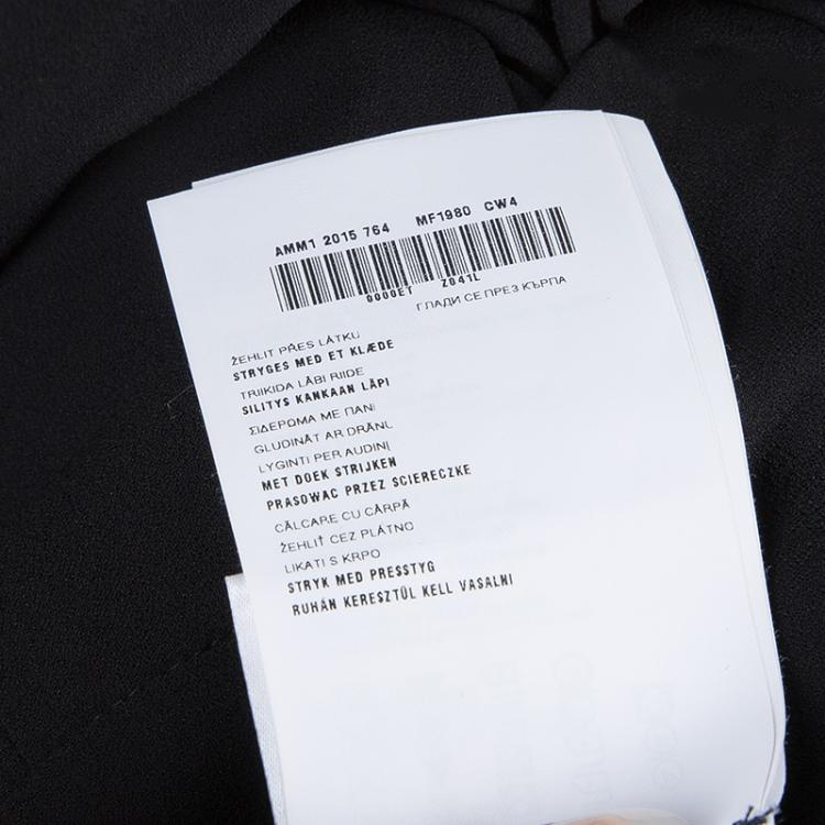 Pre Owned Miu Miu Black Long Sleeve Dress XS