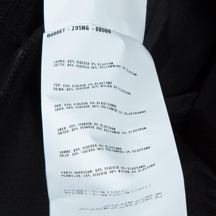 Pre Owned Miu Miu Black Back Tie Detail Sleeveless Dress M