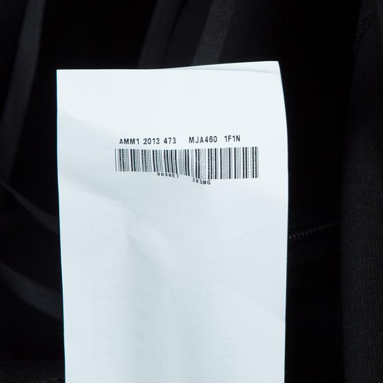 Pre Owned Miu Miu Black Back Tie Detail Sleeveless Dress M