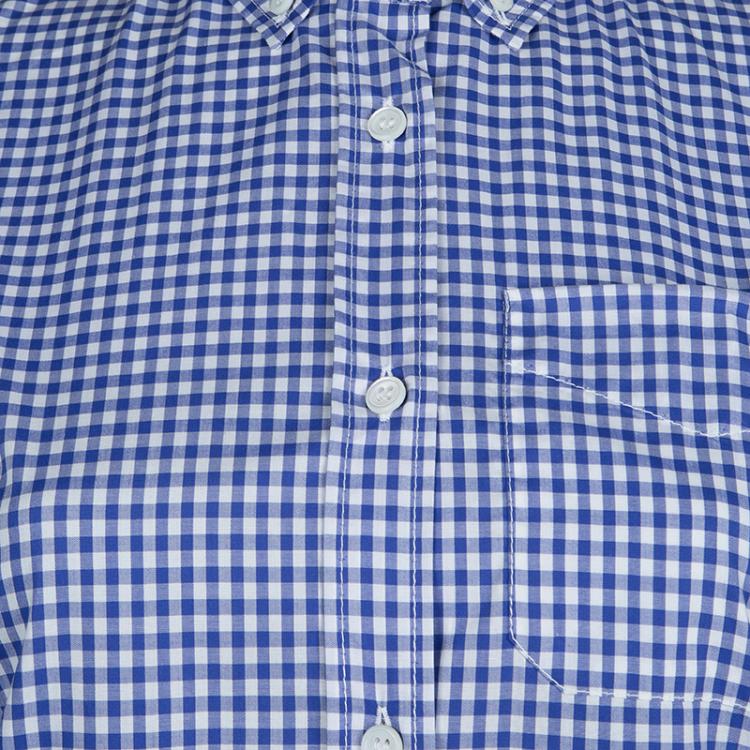 Pre Owned Miu Miu Blue Gingham Checked Long Sleeve Buttondown Cotton Shirt S